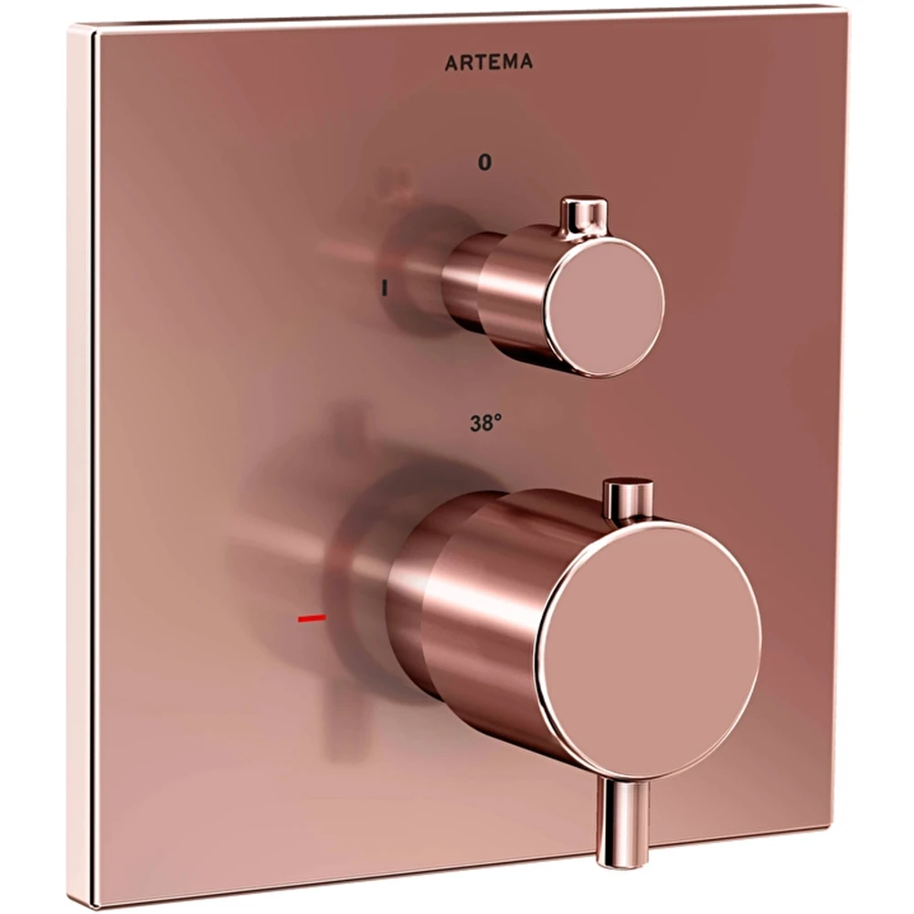 Artema AquaHeat Square Soft Bakır Ankastre Termostatik Banyo Bataryası - A4326829