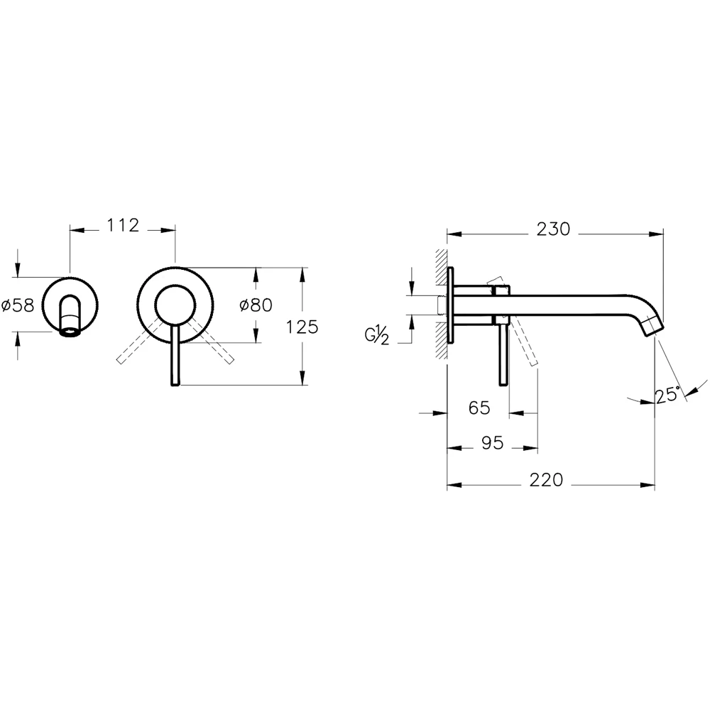 Artema Minimax Round Fırçalı Altın Ankastre Lavabo Bataryası - A4354925 2
