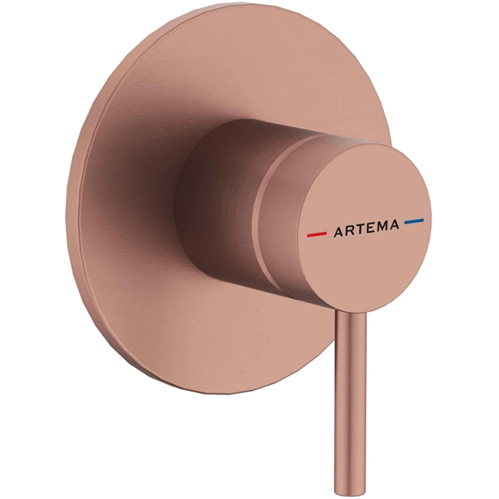 Artema Minimax Round Fırçalı Bakır Ankastre Duş Bataryası - A4371024