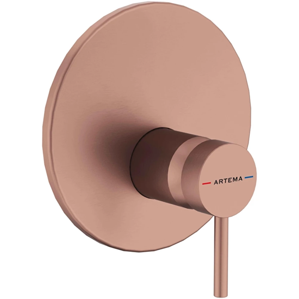 Artema Minimax Round Fırçalı Bakır Ankastre Duş Bataryası - A4371124
