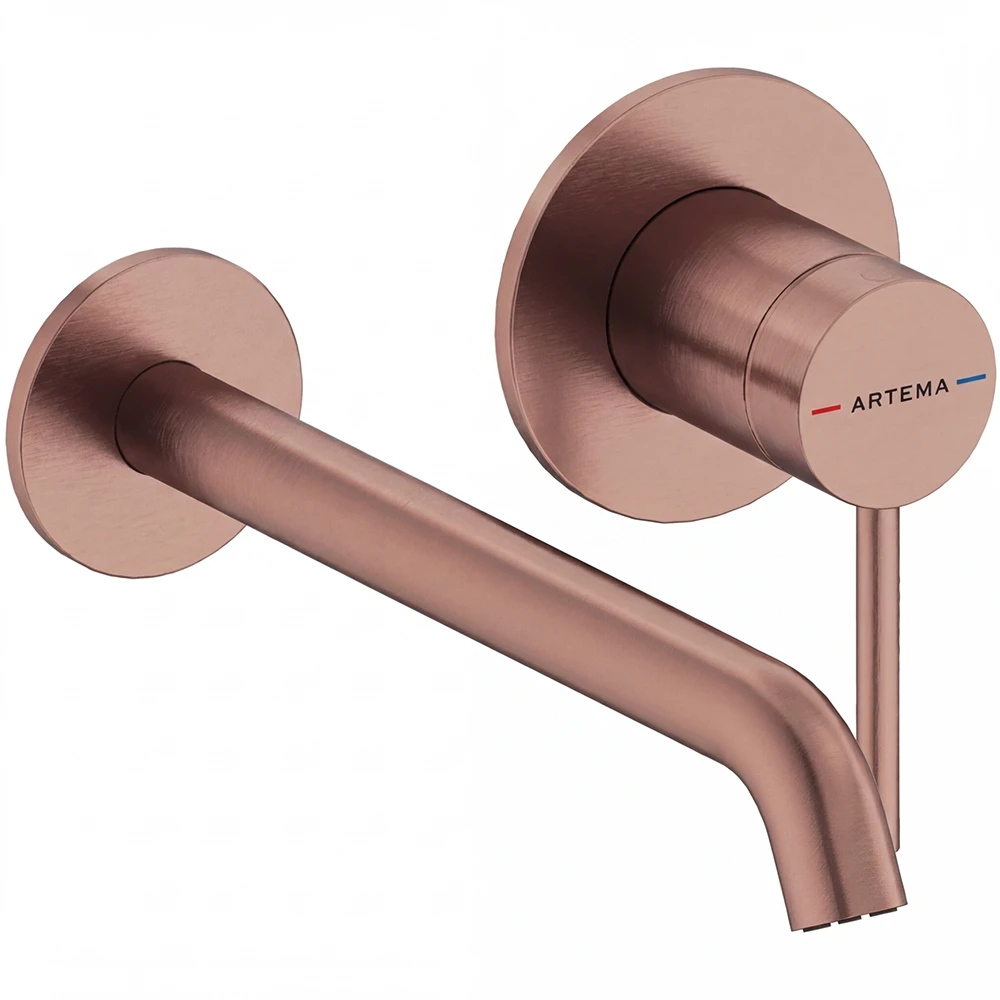 Artema Minimax Round Fırçalı Bakır Ankastre Lavabo Bataryası - A4354924