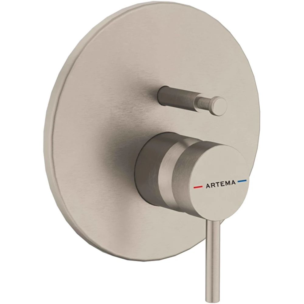 Artema Minimax Round Fırçalı Nikel Ankastre Banyo Bataryası - A4370834