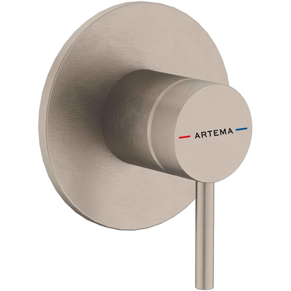 Artema Minimax Round Fırçalı Nikel Ankastre Duş Bataryası - A4371034
