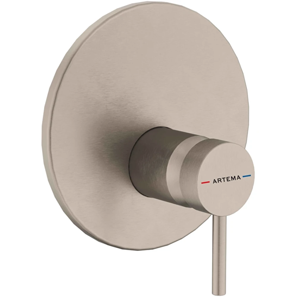 Artema Minimax Round Fırçalı Nikel Ankastre Duş Bataryası - A4371134
