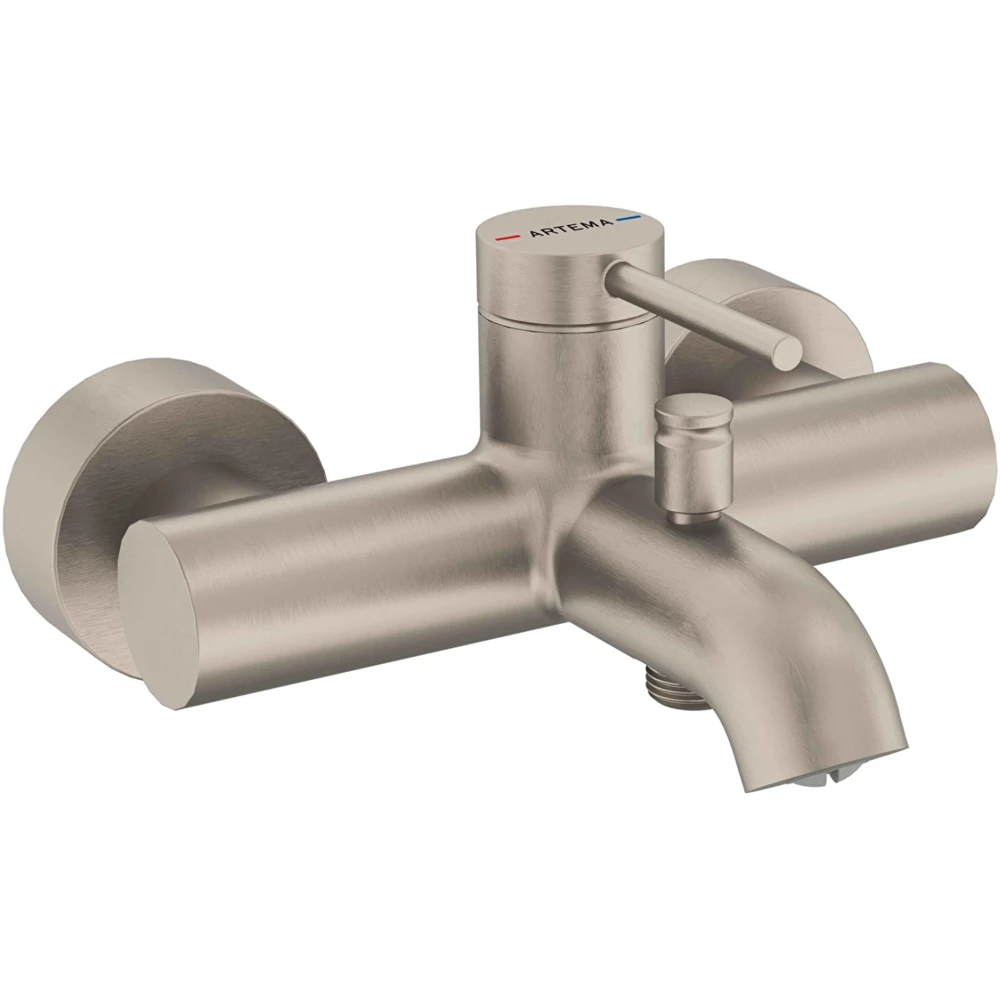 Artema Minimax Round Fırçalı Nikel Banyo Bataryası - A4354834