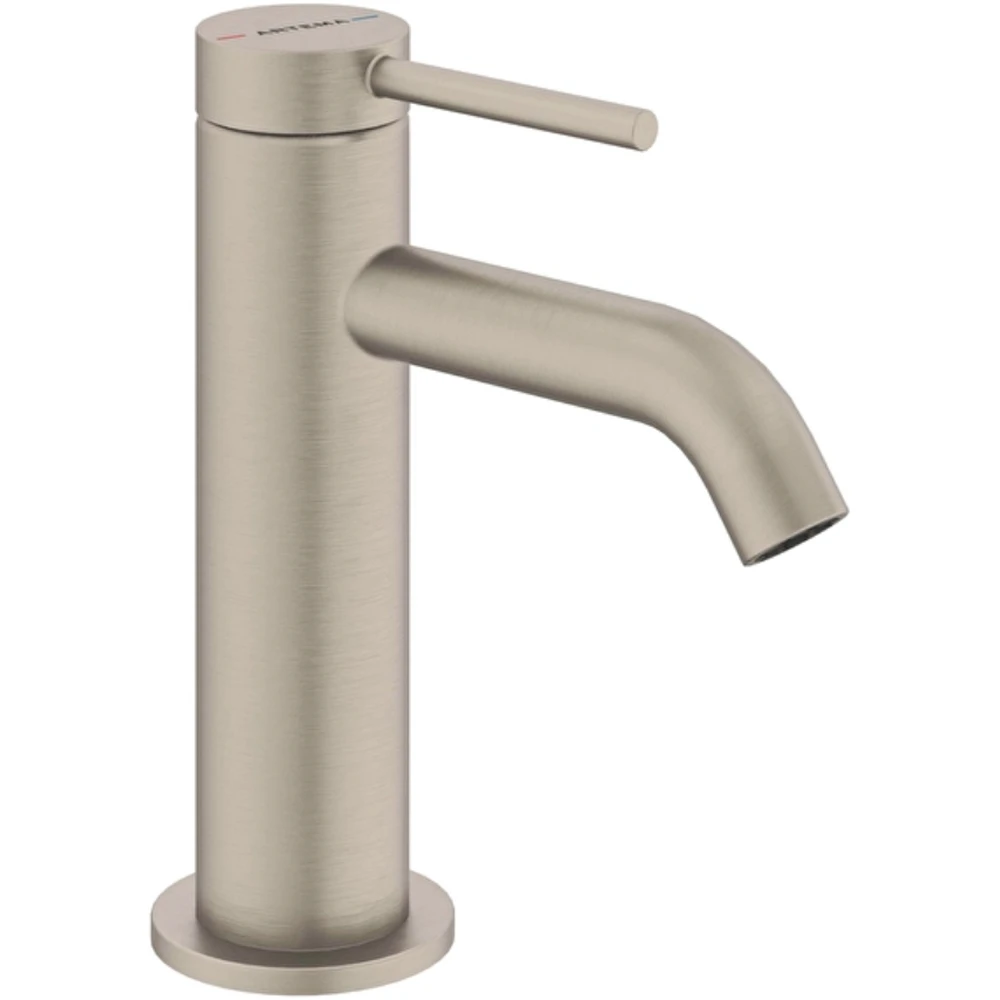 Artema Minimax Round Fırçalı Nikel Lavabo Bataryası - A4353034