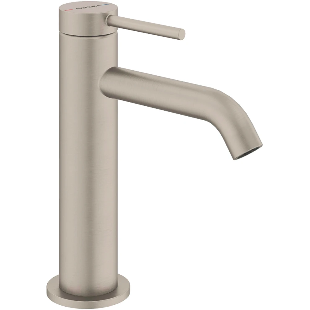 Artema Minimax Round Fırçalı Nikel Yüksek Lavabo Bataryası - A4353234