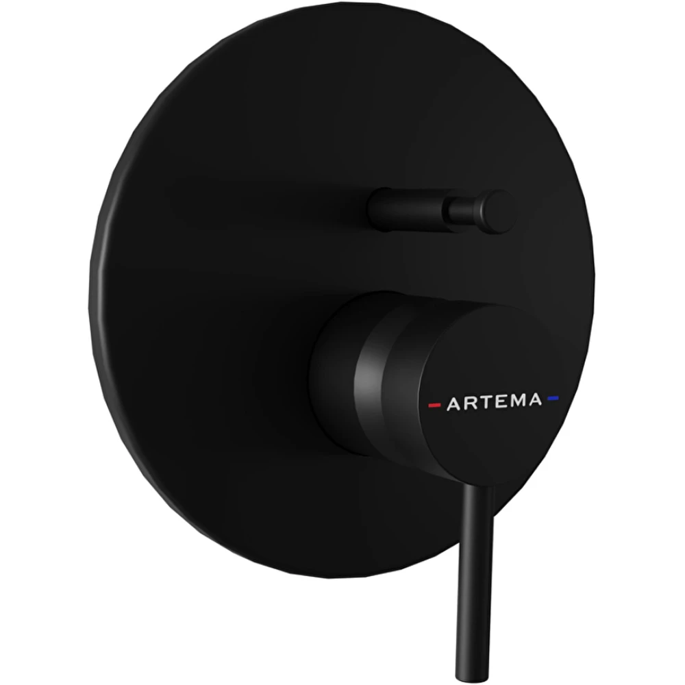 Artema Minimax Round Mat Siyah Ankastre Banyo Bataryası - A4370836