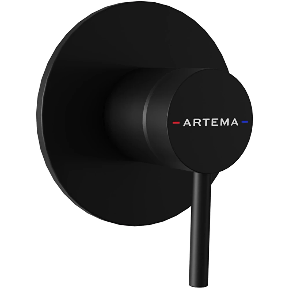 Artema Minimax Round Mat Siyah Ankastre Duş Bataryası - A4371036