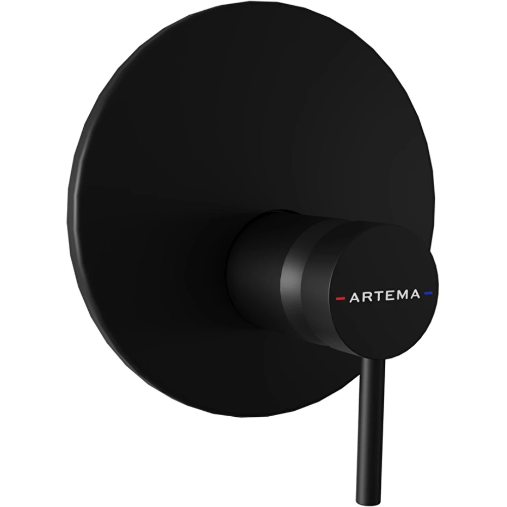 Artema Minimax Round Mat Siyah Ankastre Duş Bataryası - A4371136