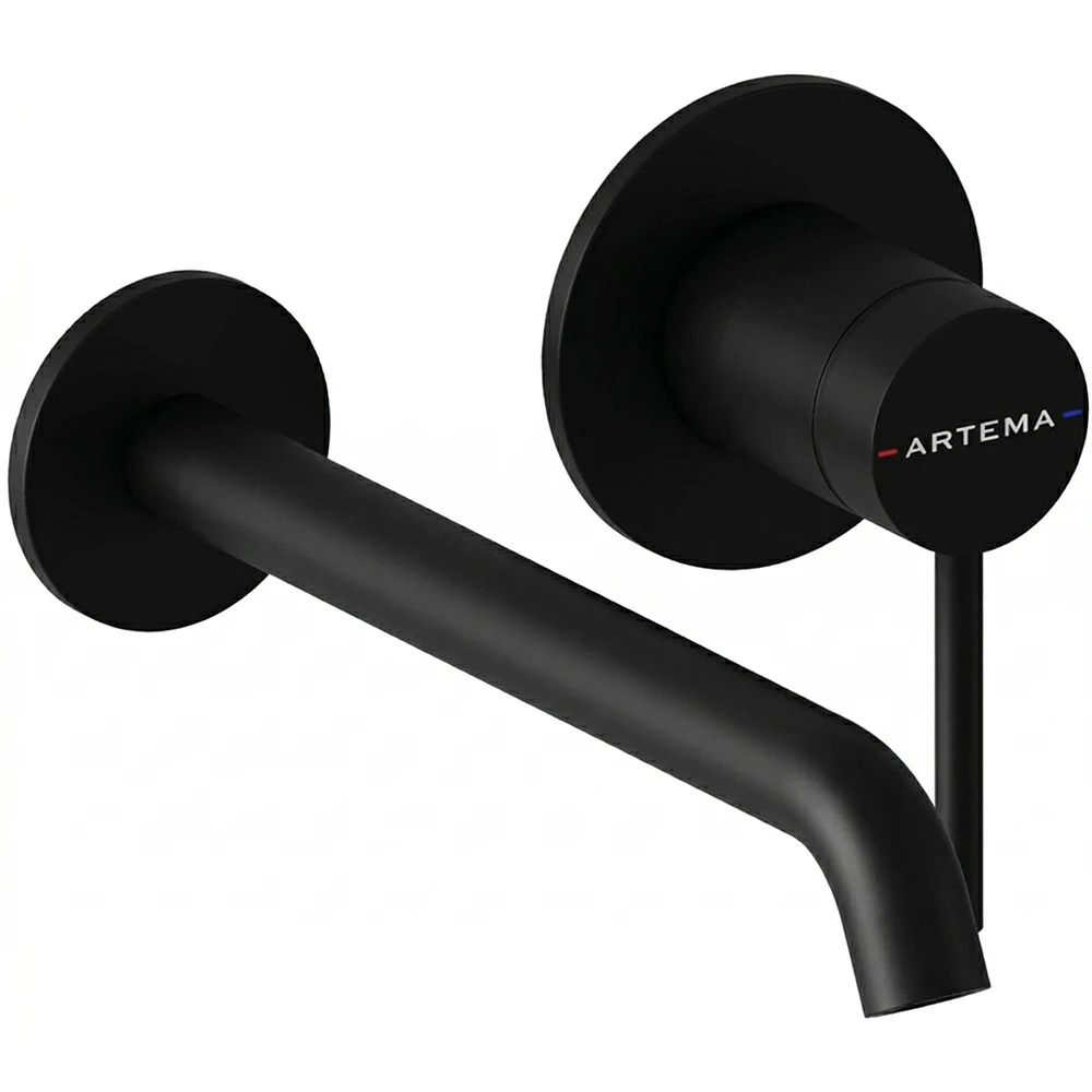 Artema Minimax Round Mat Siyah Ankastre Lavabo Bataryası - A4354936