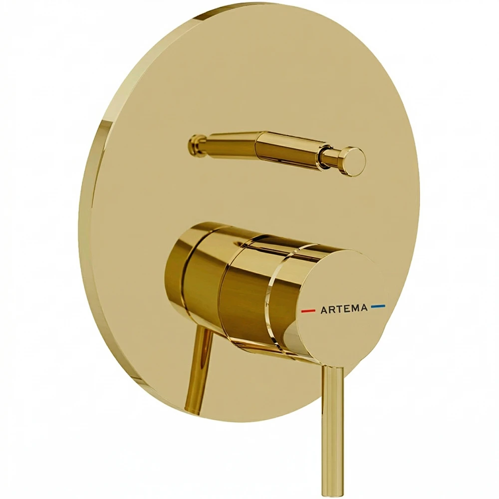 Artema Minimax Round Soft Altın Ankastre Banyo Bataryası - A4362074