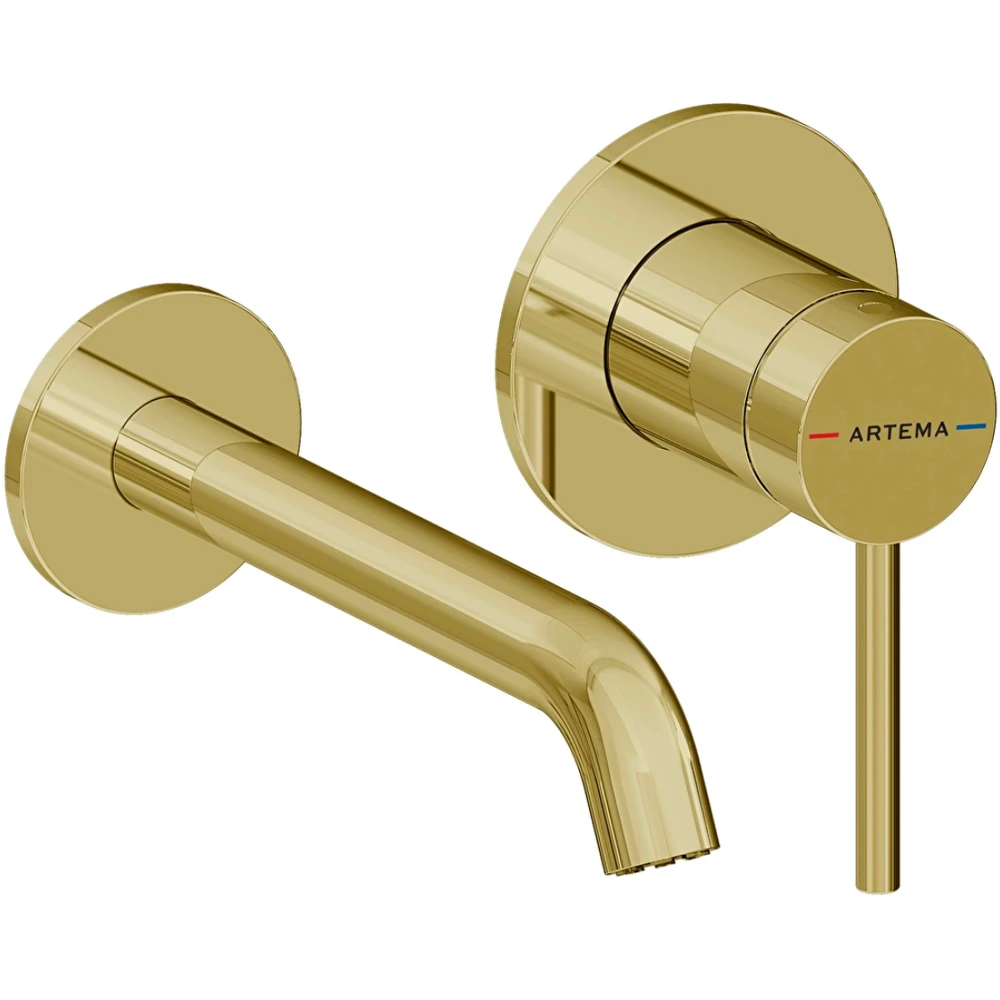 Artema Minimax Round Soft Altın Ankastre Lavabo Bataryası - A4353774