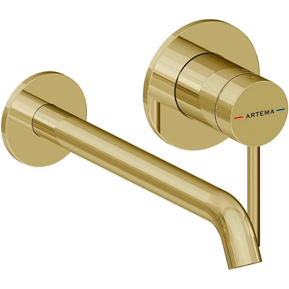 Artema Minimax Round Soft Altın Ankastre Lavabo Bataryası - A4354974