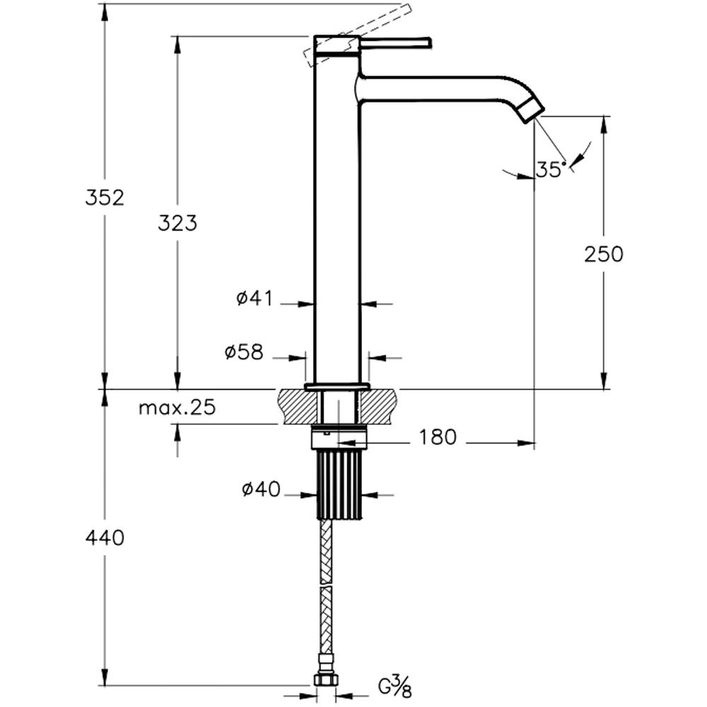 Artema Minimax Round Soft Bakır Yüksek Lavabo Bataryası - A4353429 2
