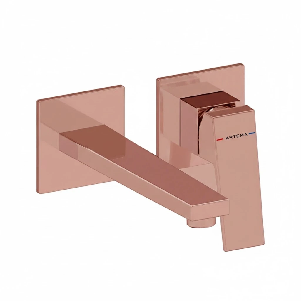 Artema Minimax Square Ankastre Lavabo Bataryası Uzun Bakır (A4359329)