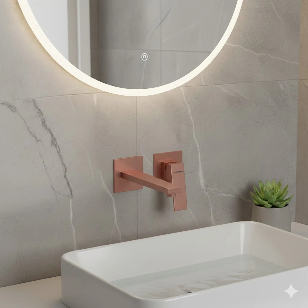 Artema Minimax Square Ankastre Lavabo Bataryası Uzun Bakır (A4359329) 2