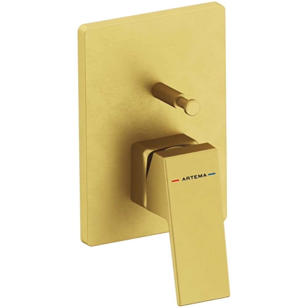 Artema Minimax Square Fırçalı Altın Ankastre Banyo Bataryası - A4373225