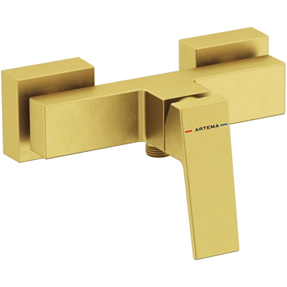 Artema Minimax Square Fırçalı Altın Duş Bataryası - A4352125