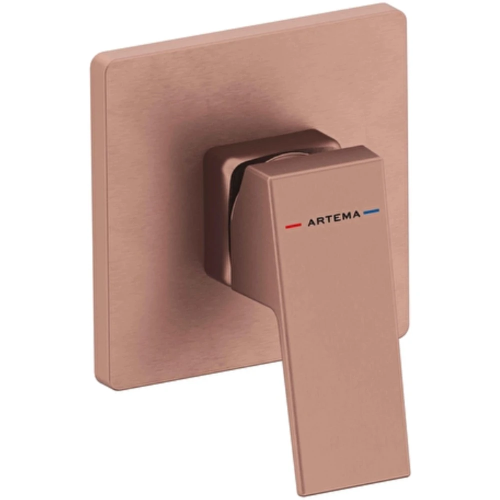 Artema Minimax Square Fırçalı Bakır Ankastre Duş Bataryası - A4373324