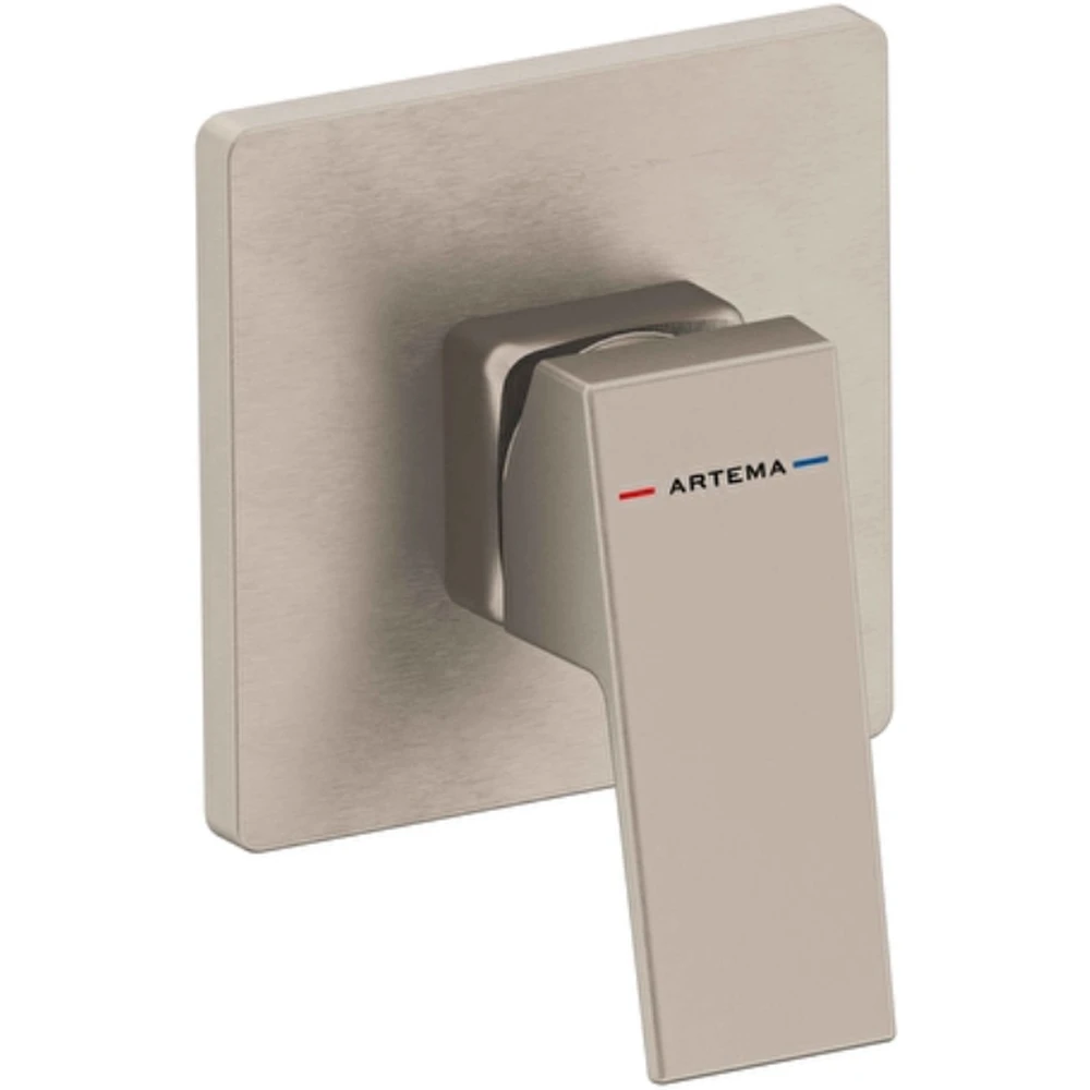 Artema Minimax Square Fırçalı Nikel Ankastre Duş Bataryası - A4373334