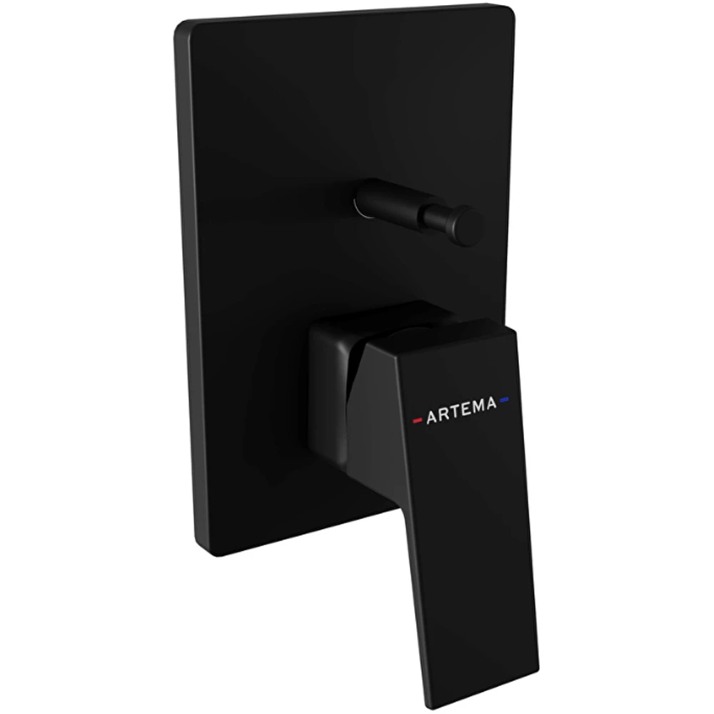 Artema Minimax Square Mat Siyah Ankastre Banyo Bataryası - A4373236