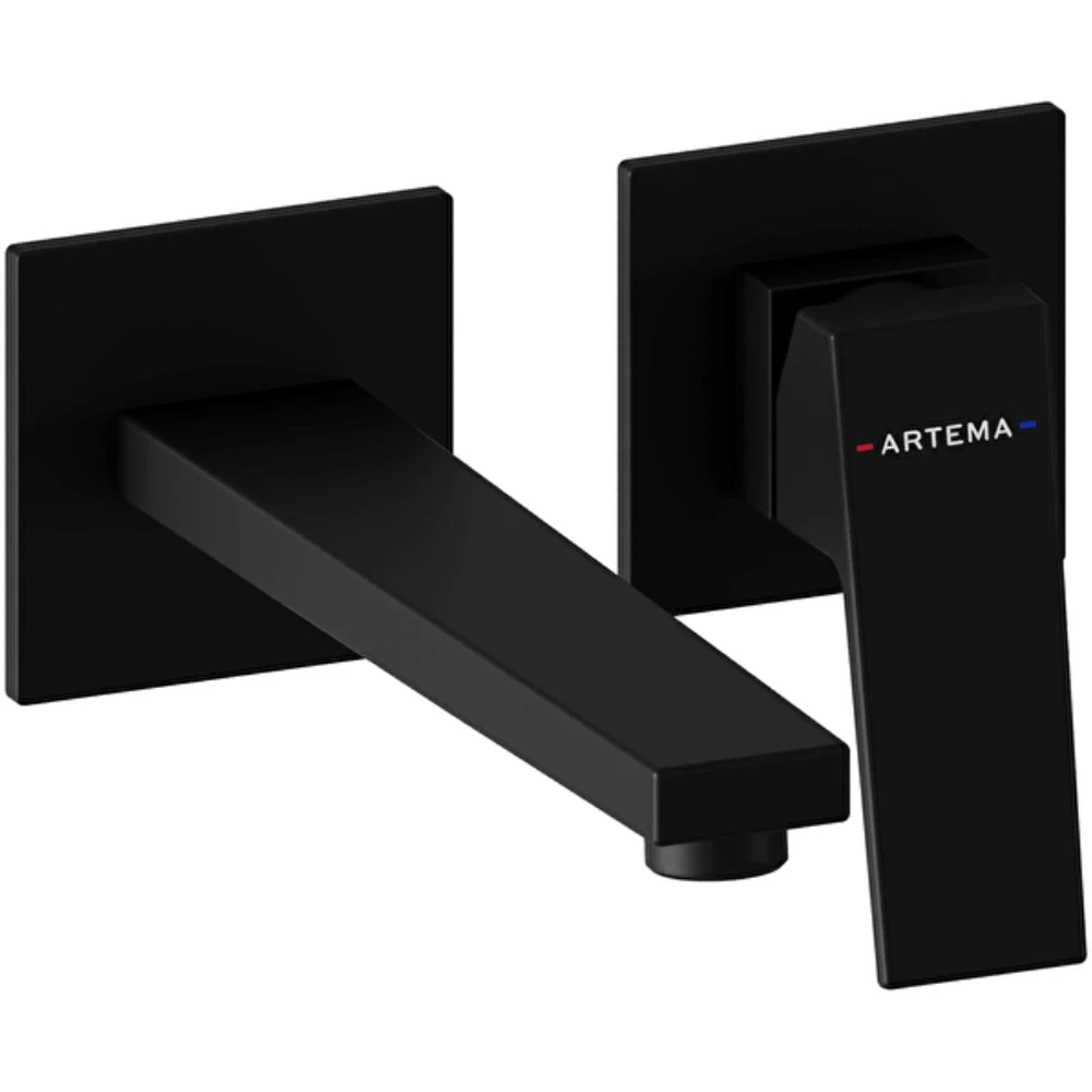 Artema Minimax Square Mat Siyah Ankastre Lavabo Bataryası - A4359336
