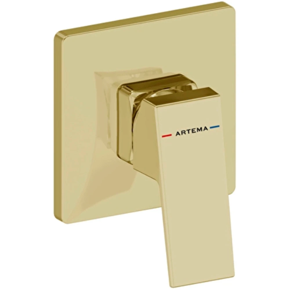 Artema Minimax Square Soft Altın Ankastre Duş Bataryası - A4373374