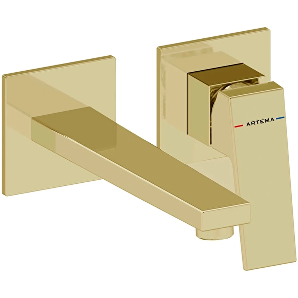 Artema Minimax Square Soft Altın Ankastre Lavabo Bataryası - A4359274