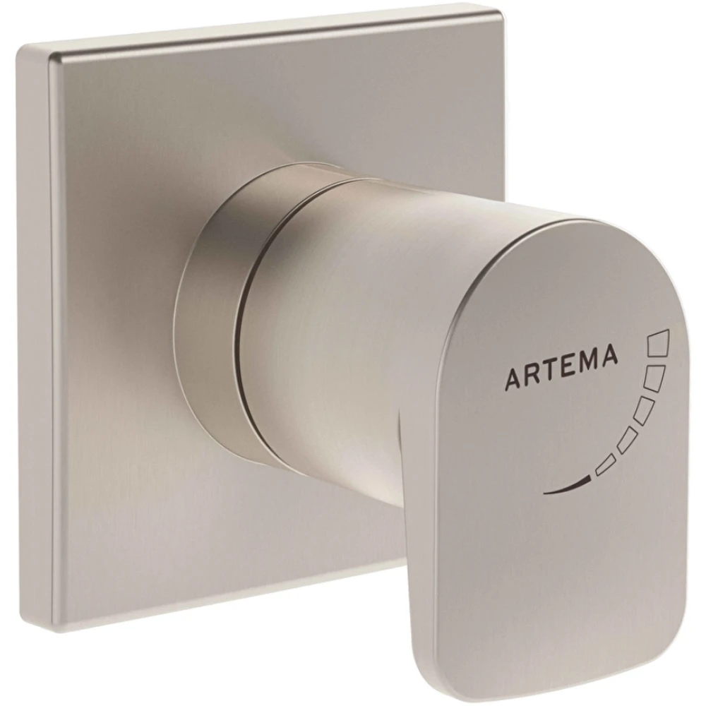 Artema Root Round Fırçalı Nikel Ankastre Stop Valf - A4272934
