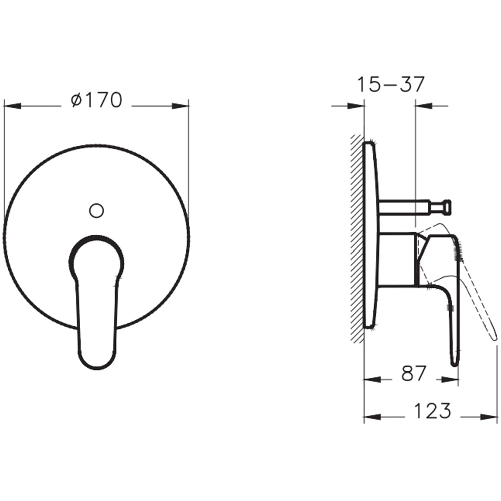 Artema Root Round Soft Altın Ankastre Banyo Bataryası - A4283074 2