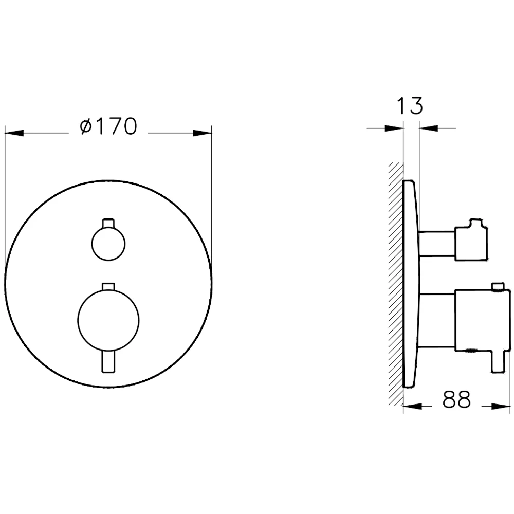 Artema V-Box Fırçalı Altın Ankastre Termostatik Banyo Bataryası - A4325825 2