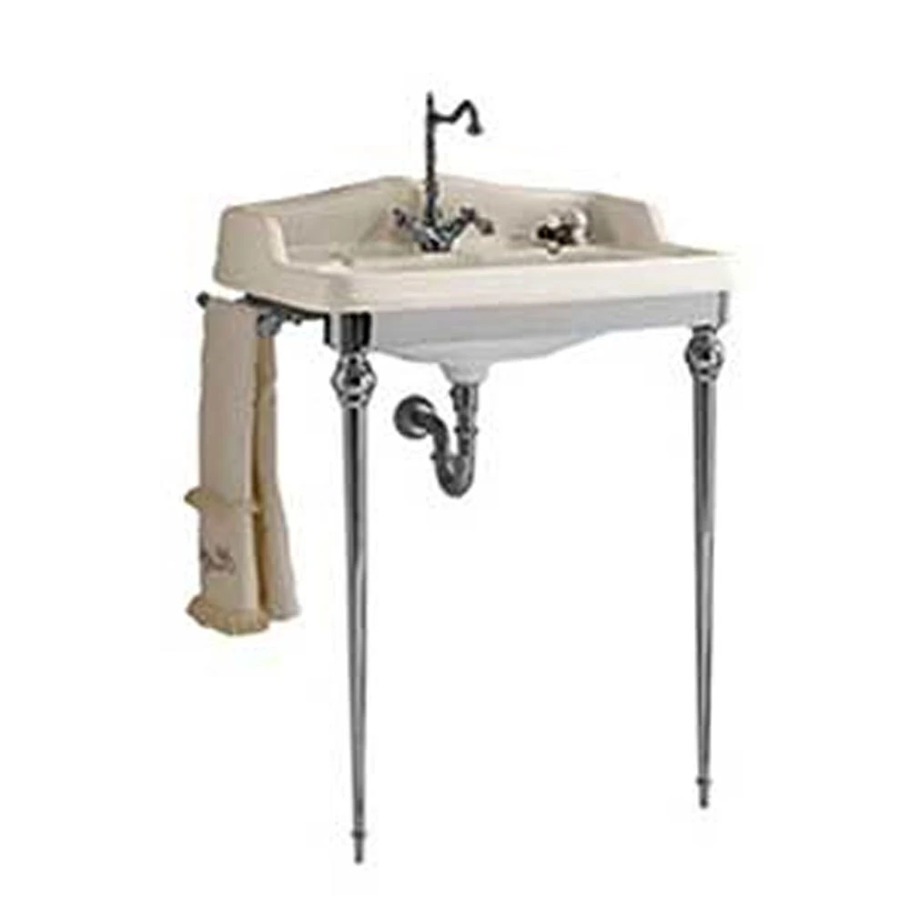3sc Boheme 85 Cm Beyaz-Krom Konsol Lavabo BO3070/SL