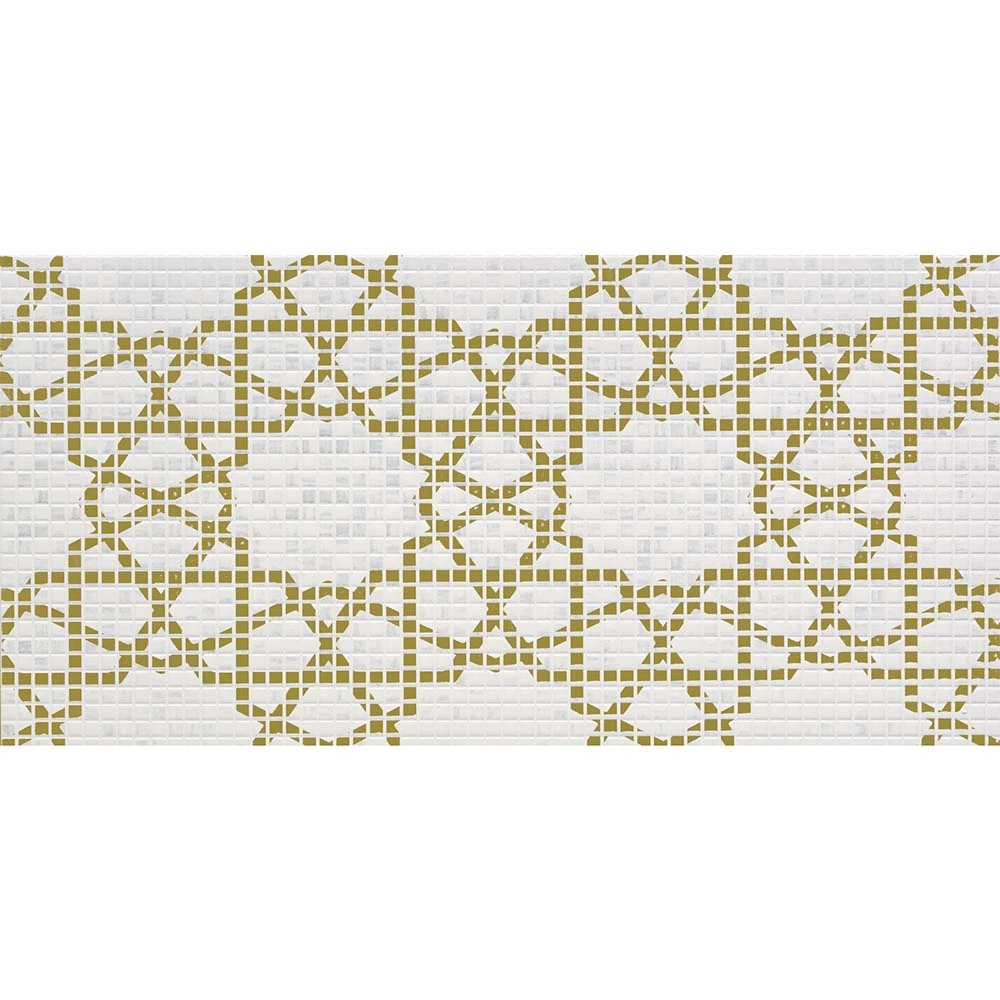 Çanakkale Seramik Dek-6620 Sema Full Dekor Altın Beyaz 30x60