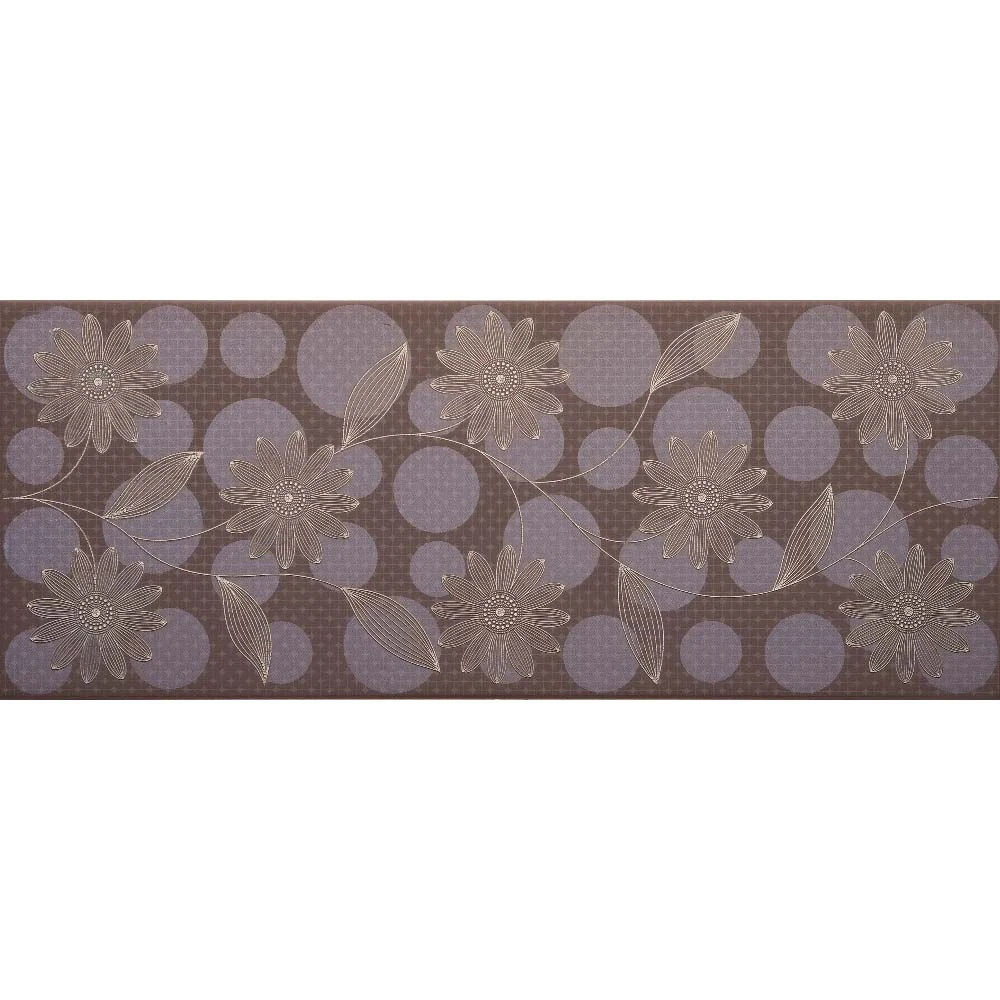 Çanakkale Seramik Dek-9536 Yonca-Papatya Full Dekor Kahve 20x50