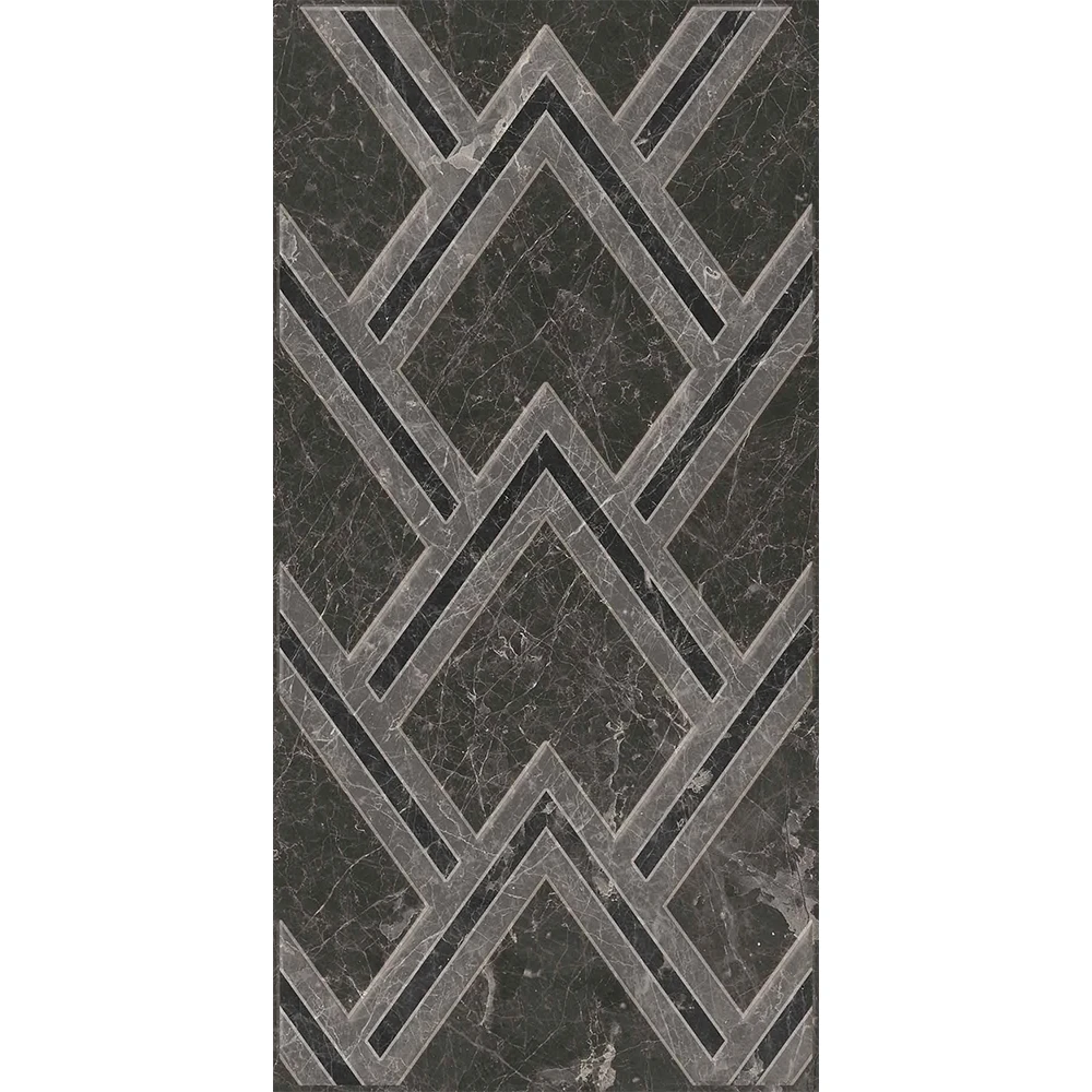 Çanakkale Seramik Rp-5139R Adore Antrasit Dekor 40x80 R