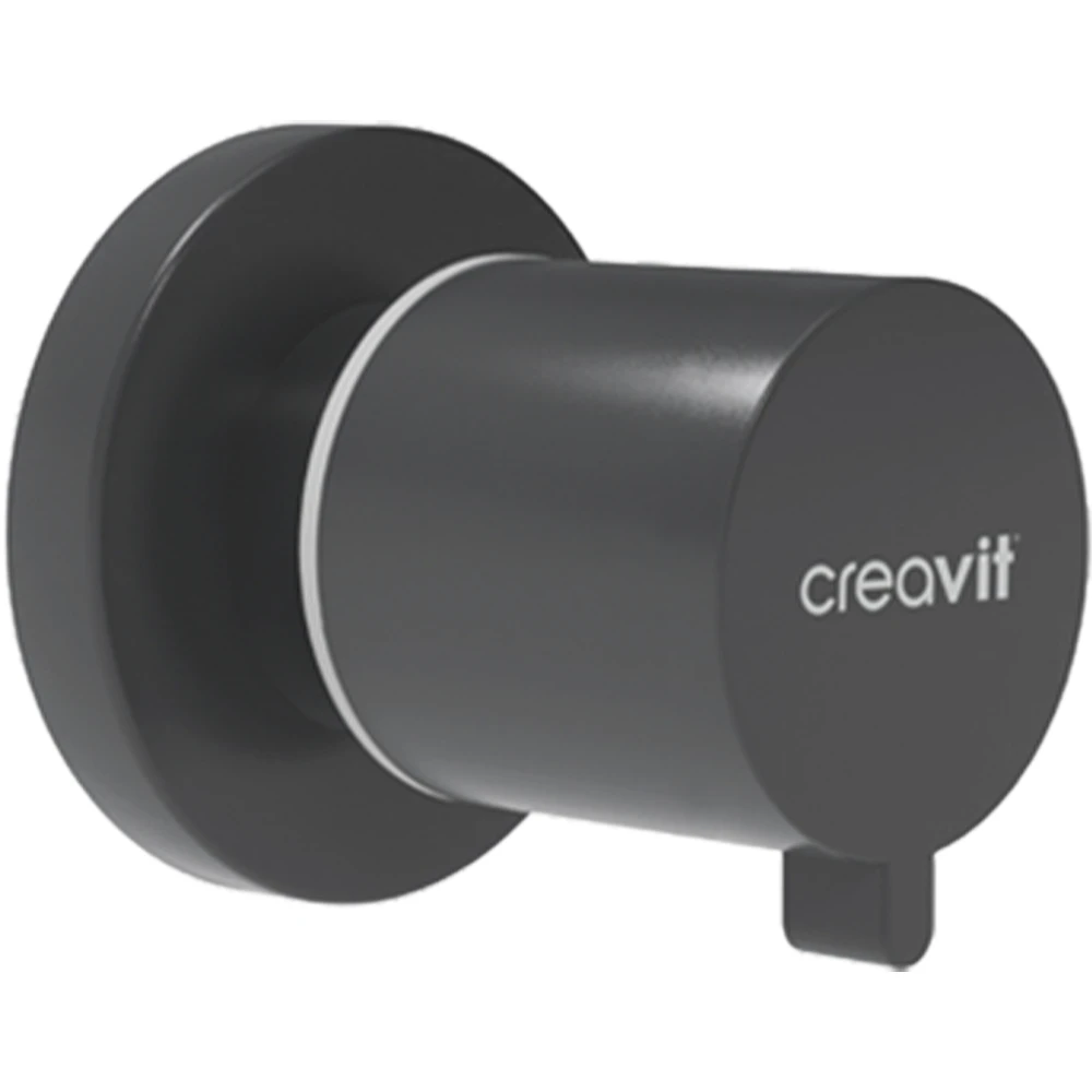 Creavit 1/2-1/2 Mat Antrasit Ara Kesme Valfi