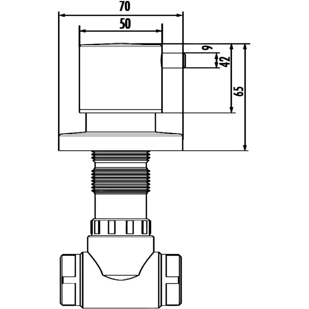 Creavit 1/2-1/2 Mat Basalt Ara Kesme Valfi 2
