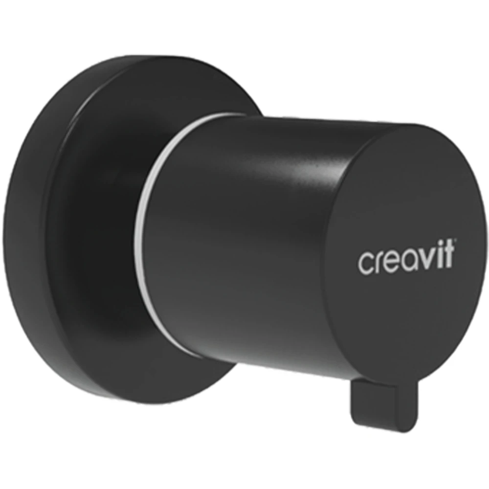 Creavit 1/2-1/2 Mat Siyah Ara Kesme Valfi