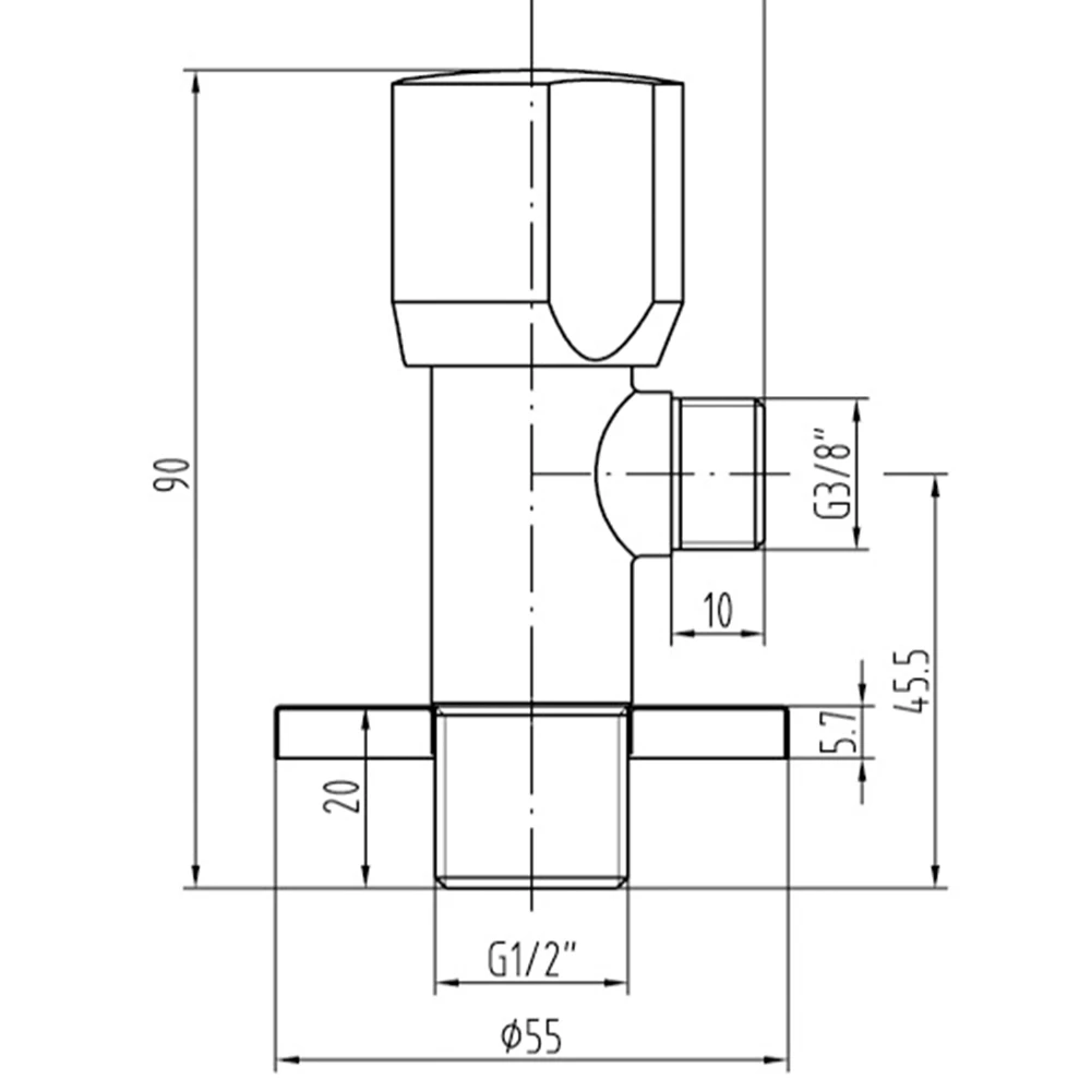 Creavit 1/2-3/8 Aç-Kapa Ara Musluk - MS.CF02 2