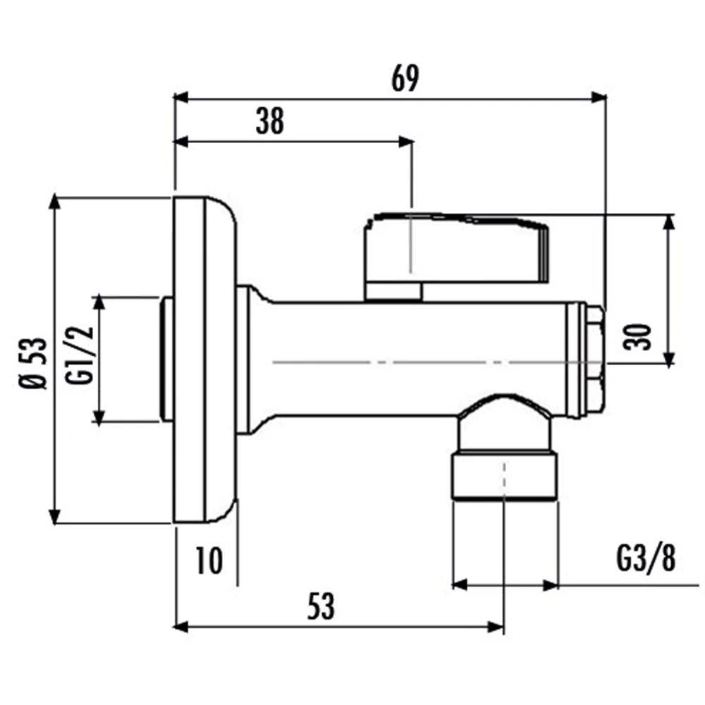 Creavit 1/2-3/8 Kumlu Filtreli Ara Musluk - MS.FA002 2