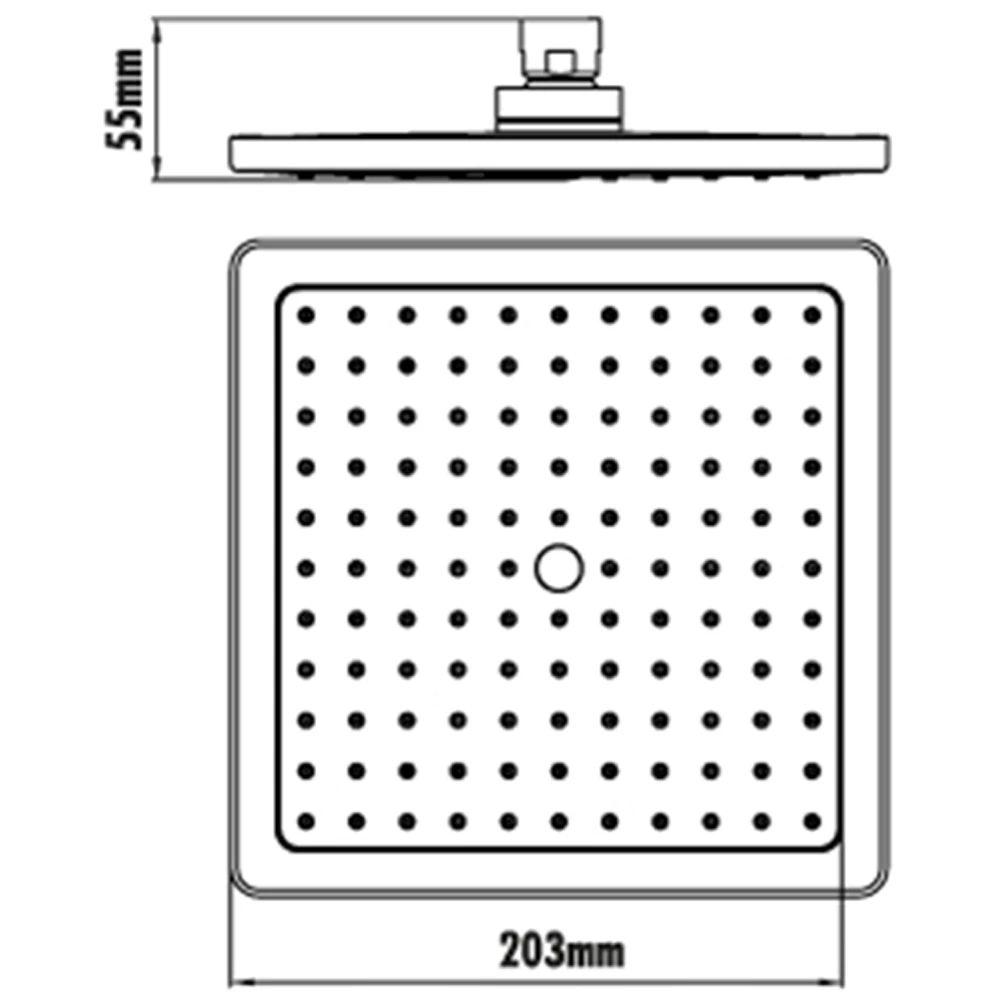 Creavit 20 Cm Kare Tepe Duş Başlığı 2