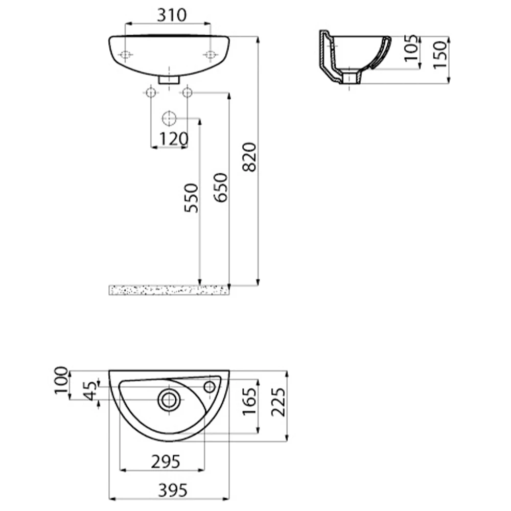 Creavit 23x39 Cm Oval Lavabo 3