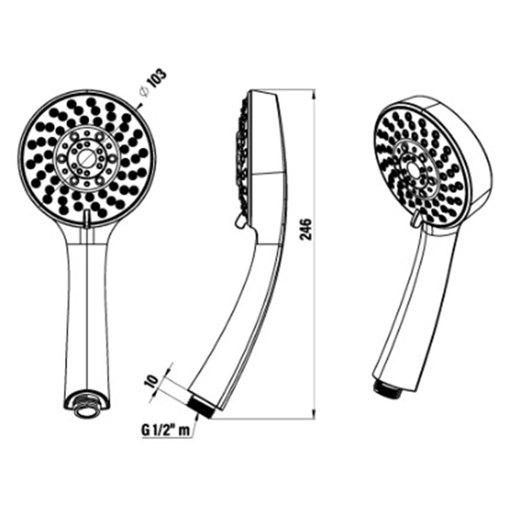 Creavit 3 Fonksiyonlu Su Tasarruflu El Duşu Seti - DS.SH140 2