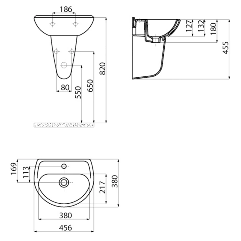 Creavit 36x45 Cm Oval Lavabo 2