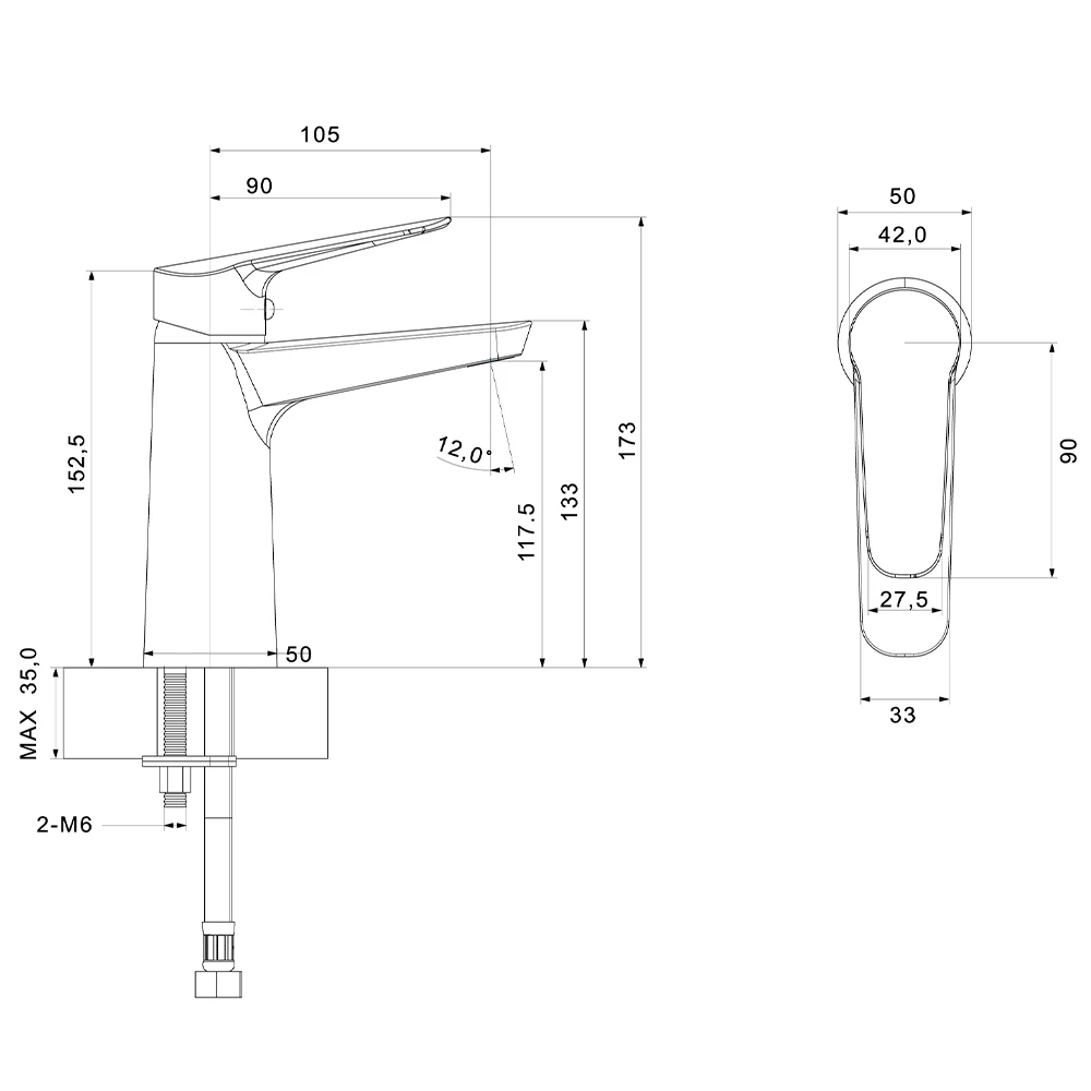Creavit Bevel Lavabo Bataryası 2