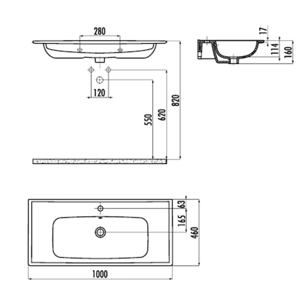 Creavit Erine 100 Cm Etajerli Lavabo 2