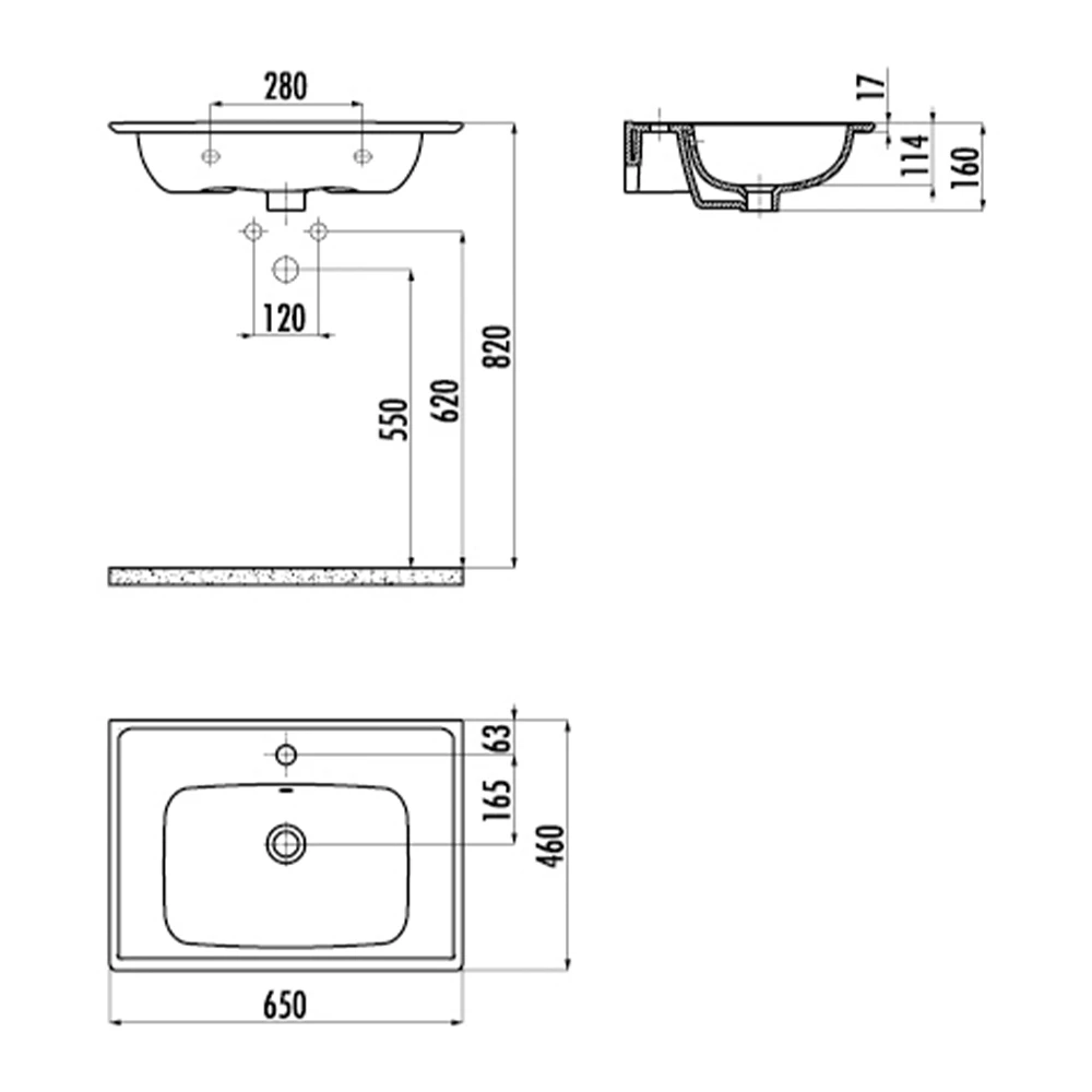 Creavit Erine 65 Cm Etajerli Lavabo 2