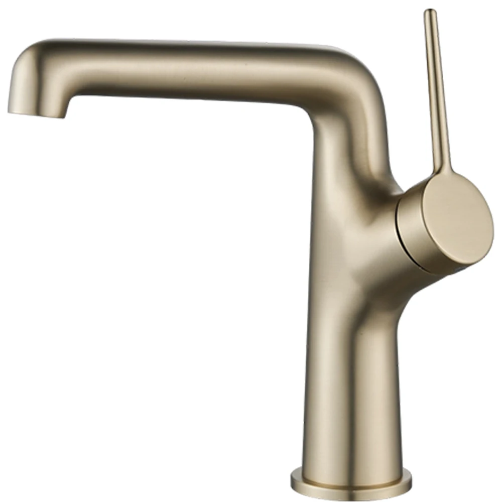 Creavit Flow Fırçalanmış Altın Lavabo Bataryası