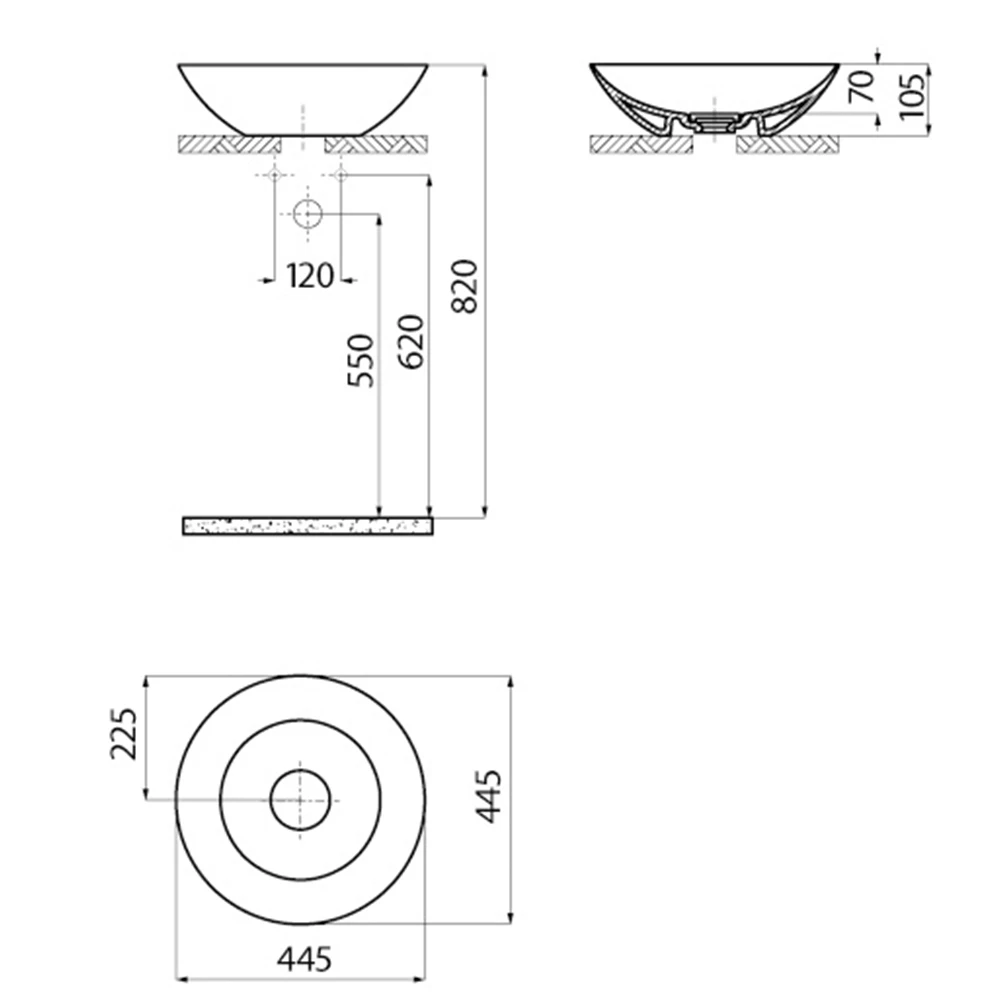 Creavit Foglia 45 Cm Çanak Lavabo 3